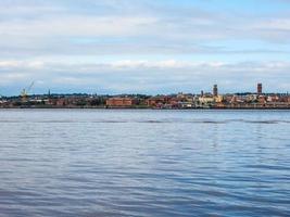 hdr-weergave van Birkenhead in Liverpool foto