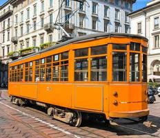 hdr vintage tram, milaan foto