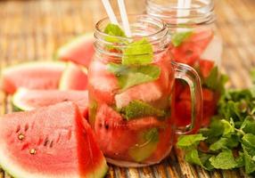 detox water met watermeloen en munt
