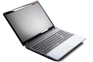 moderne laptop op witte achtergrond foto