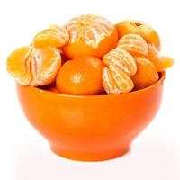 verse mandarijnen in kom foto