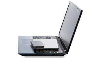 laptop, tablet en smartphone foto