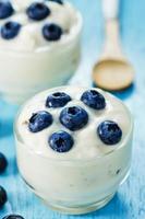 yoghurt met bosbessen foto