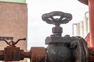 onderdeel van een oud industrieel gebouw foto