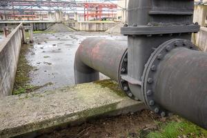 onderdeel van een oud industrieel gebouw foto