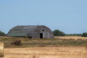 verlaten schuur in landelijke saskatchewan, canada foto