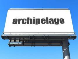 archipel woord op billboard foto