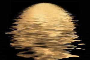 schaduw van de maan in het water foto