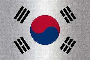 vlag van Zuid-Korea op steen foto