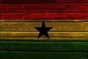 vlag van ghana op hout foto