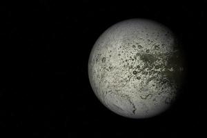 iapetus, de maan van Saturnus - zonnestelsel foto