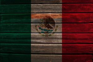 vlag van mexico op hout foto