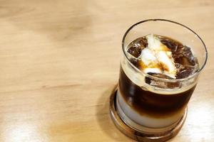 ijskoffie latte kokosnoot foto