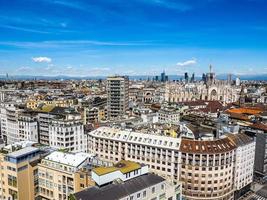 hdr luchtfoto van milaan, italië foto