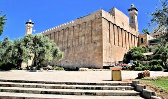 uitzicht op de graven van de aartsvaders in hebron foto