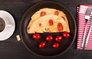 omelet met tomaten