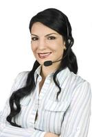 leuke support operator vrouw foto