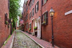 Acorn Street Beacon Hill geplaveide Boston
