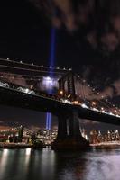 New York skyline hulde lichten foto