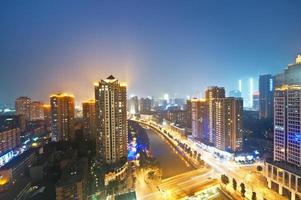China Chengdu 's nachts