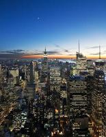 zonsondergang over Manhattan foto