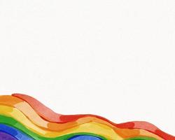 LGBT Pride maand aquarel textuur concept. regenboog vlag borstel stijl isoleren op een witte achtergrond. foto