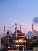 Aya Sofya-moskee en Arabische maan foto