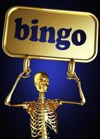 bingowoord en gouden skelet foto