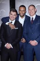 los angeles 5 feb, alec skarlatos, anthony sadler, spencer stone bij de 15,17 to parijs wereldpremière in de warner broers studio op 5 februari 2018 in burbank, ca foto