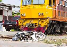 motor trein crash. foto