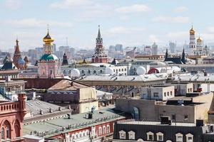 historisch centrum van Moskou stad met kremlin foto