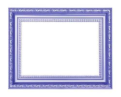 blauw antiek frame geïsoleerd op zwarte achtergrond foto