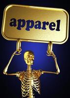kledingwoord en gouden skelet foto