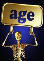 leeftijdswoord en gouden skelet foto