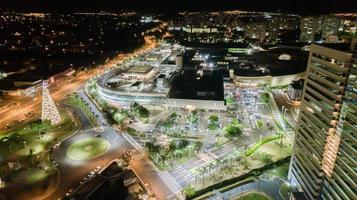 sao paulo, brazilië, sep 2019 - luchtfoto 's nachts foto