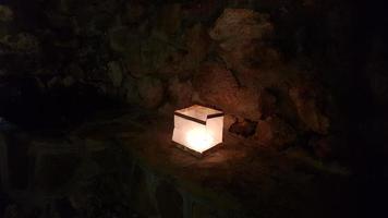 lantaarnlicht in de nacht van mojacar foto