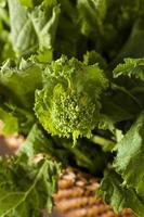 biologische rauwe groene broccoli rabe rapini foto