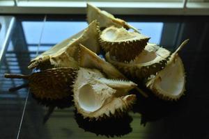 durian peel stapel. foto