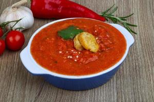 Spaanse traditionele soep - gazpacho foto
