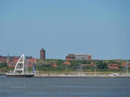 het eiland juist in de Noordzee foto