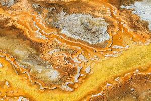 microbiële matten in geothermische poelen, het nationaal park yellowstone