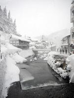 ginzan onsen Japans dorp in de winter