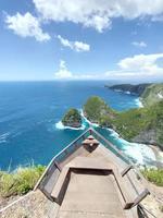 heel mooi landschap op het eiland Nusa Penida Bali foto