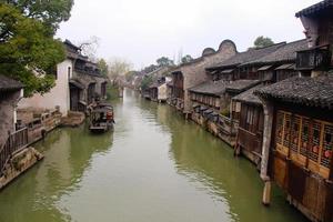 het landschap wuzhen, Chinese oude stad