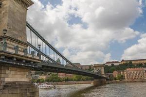 kettingbrug van boedapest, hongarije foto