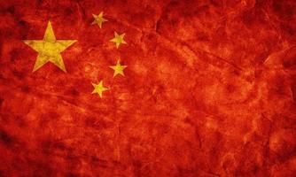 china grunge vlag. item uit mijn collectie vintage, retro vlaggen foto