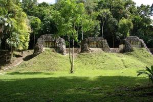Maya-ruïnes in Tikal, Guatemala foto