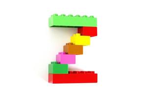 kleurrijke speelgoedsteen letter z foto