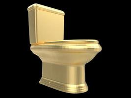 gouden wc toilet water closet 3d illustratie foto