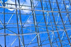 abstract blauw geometrisch plafond